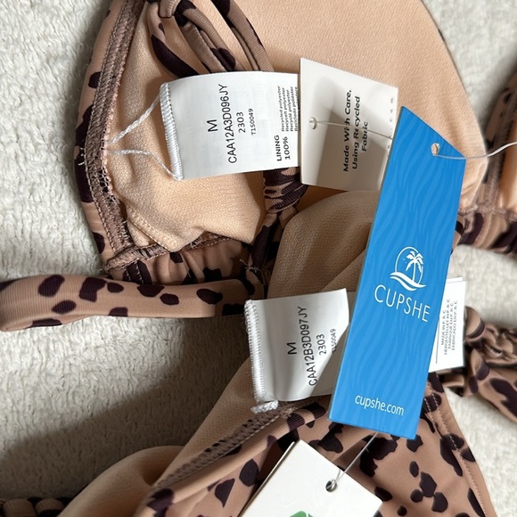 New with tags brown cheetah print bikini with braided rope straps.Medium - Picture 11 of 11